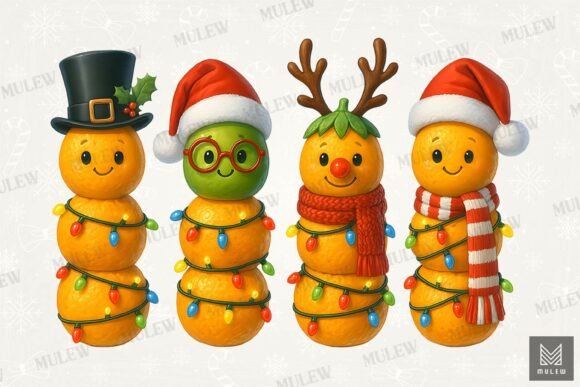 Download Christmas Oranges Lights Clipart PNG - Christmas oranges Collection