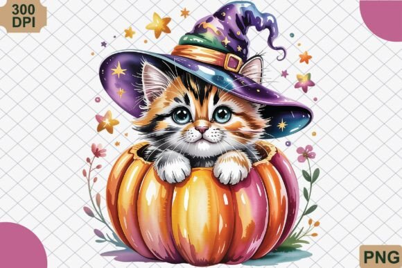 Download Cute Halloween Kitten PNG - Premium Bundle