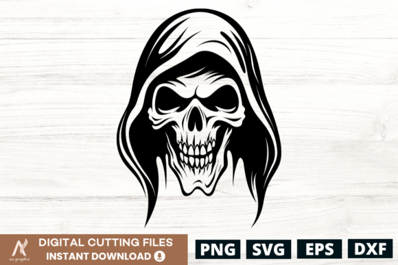 Download Ghost Skull Face SVG Design - 6 - Svg design Collection