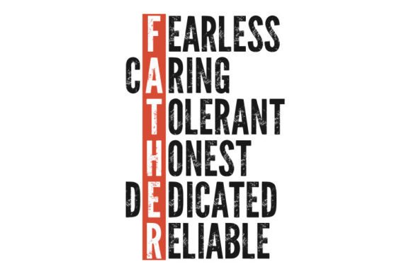 Download Father's Day SVG Design,Fearless,caring - Svg design Collection
