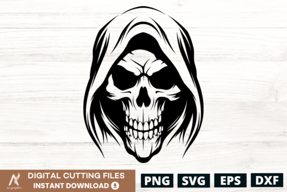 Download Ghost Skull Face SVG Design - 4 - Svg design Collection